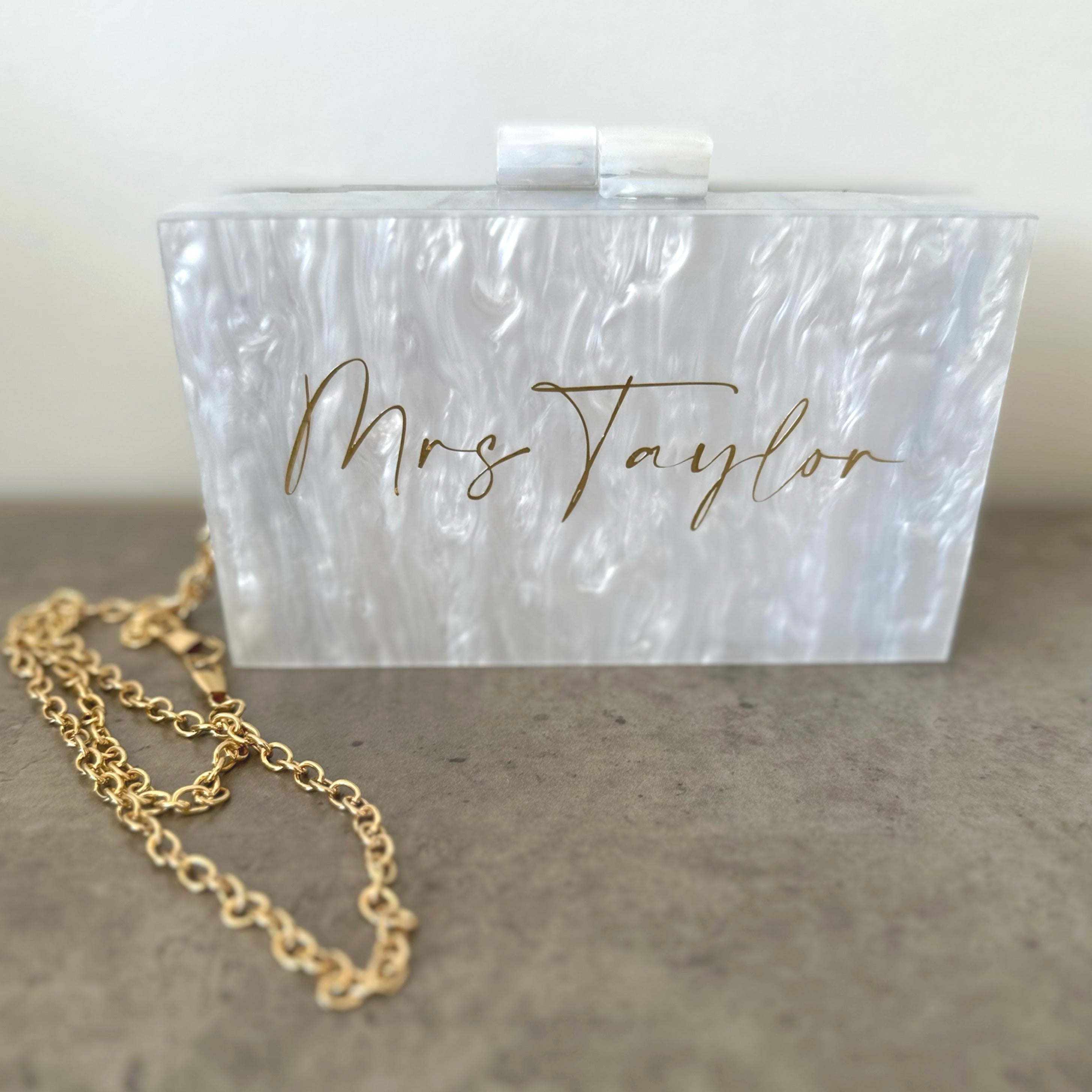 Acrylic cheap bridal clutch